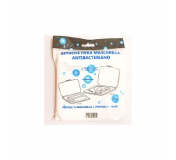 ESTUCHE PARA MASCARILLA ANTIBACTERIANO BLANCO