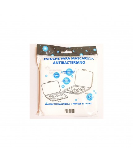 ESTUCHE PARA MASCARILLA ANTIBACTERIANO BLANCO
