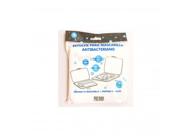 ESTUCHE PARA MASCARILLA ANTIBACTERIANO BLANCO