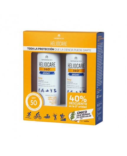 Heliocare 360 pack duplo sport spray spf50+