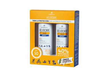 Heliocare 360 pack duplo sport spray spf50+