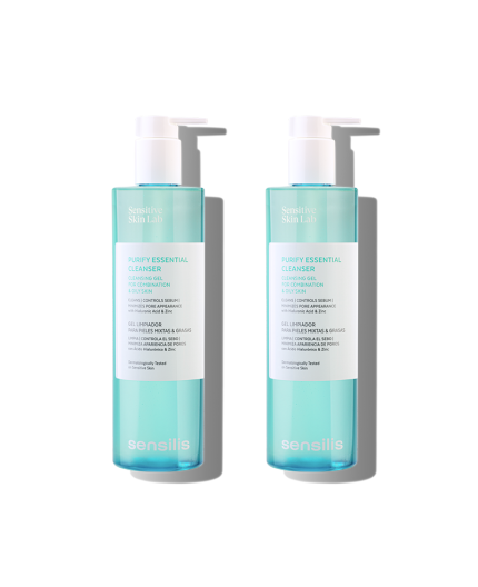 Sensilis duplo gel limpiador piel mixta grasa 400ml x 2