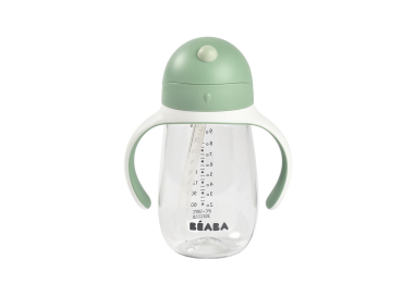 Beaba taza con pajita 300ml verde salvia