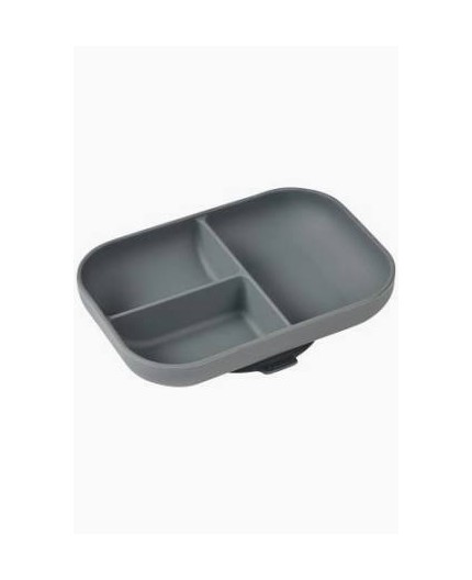 Beaba plato dividido silicona gris mineral
