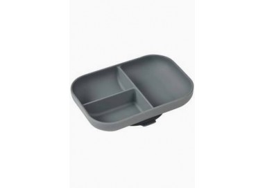 Beaba plato dividido silicona gris mineral