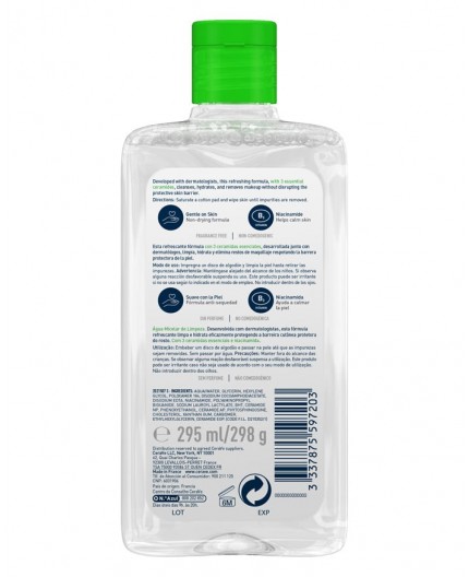 CERAVE AGUA MICELAR LIMPIADORA 295ML