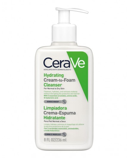 CERAVE LIMPIADORA CREMA ESPUMA HIDRATANTE 236ML
