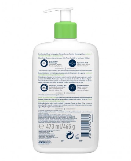 Cerave limpiadora hidratante  473 ML