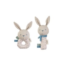 SARO SET SONAJERO COTTON BUNNIES AZUL